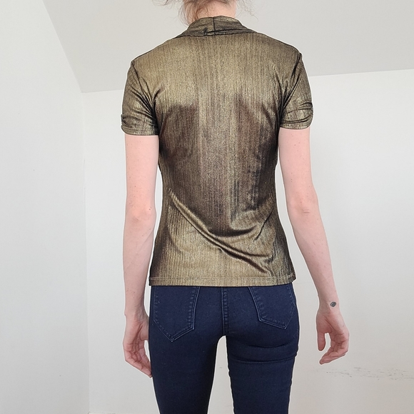 VINTAGE - Gold sparkle top - Picture 5 of 14